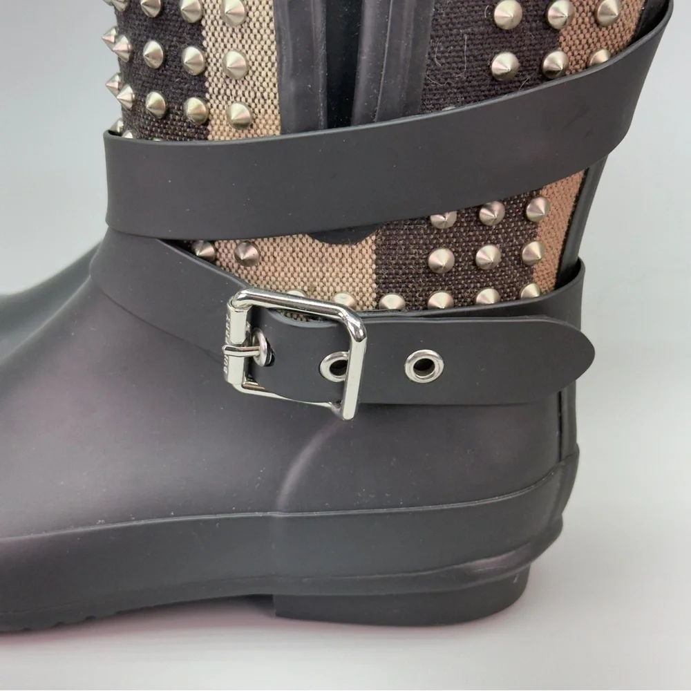 Burberry Studded Moto Holloway Rain Boots